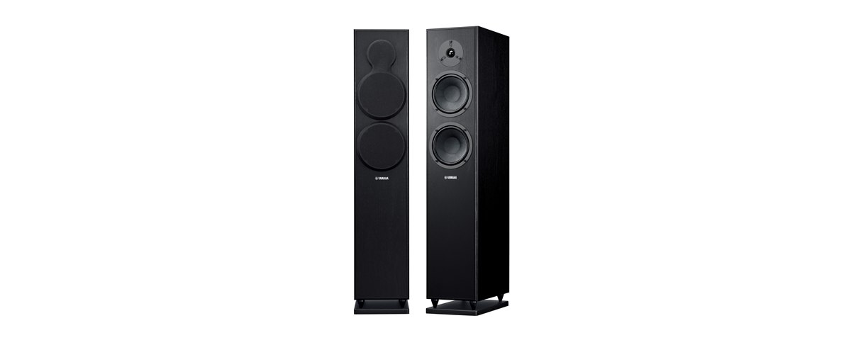 Yamaha nsf150bl par de altavoces de torre de dos vías.